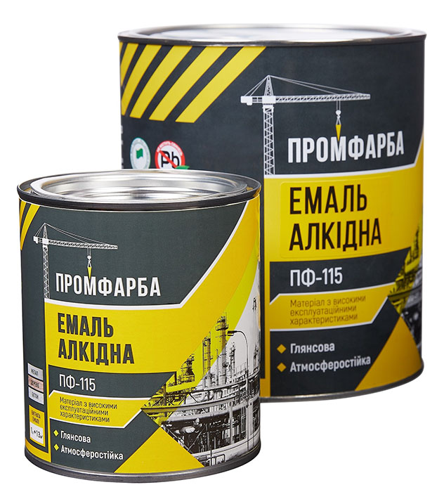 Емаль алкідна ПФ-115 ПРОМФАРБА графітова (2.8кг)